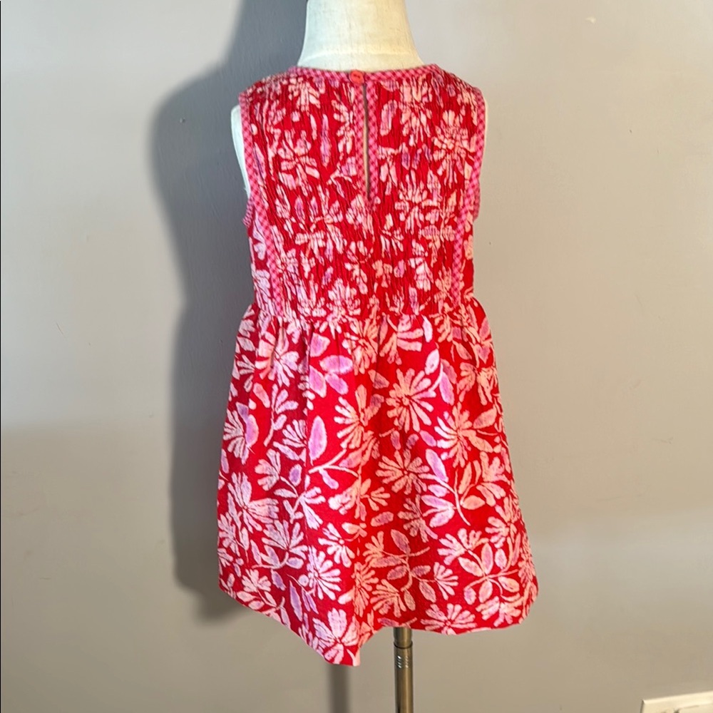 Floral Red Kids Dress - Picture 2 of 5